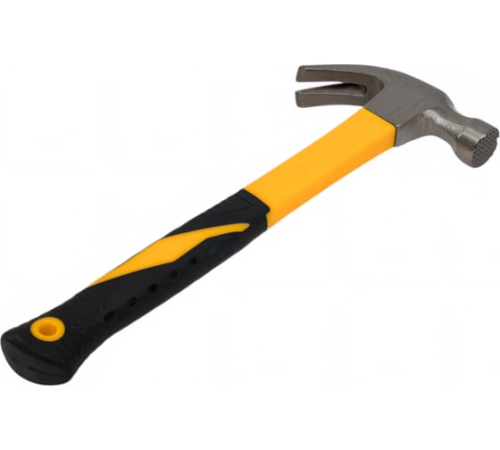 Молоток-гвоздодёр TOLSEN 450 г, магнит, фиберглас. рукоятка GRIPro 25185
