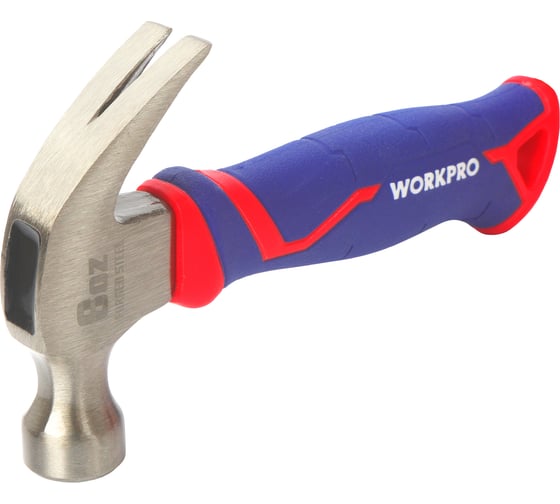 Молоток столярный WORKPRO с фибергласовой рукояткой, 225 гр, короткий WP241008