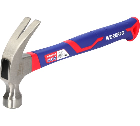 Молоток столярный WORKPRO с фибергласовой рукояткой, 337 гр WP241010