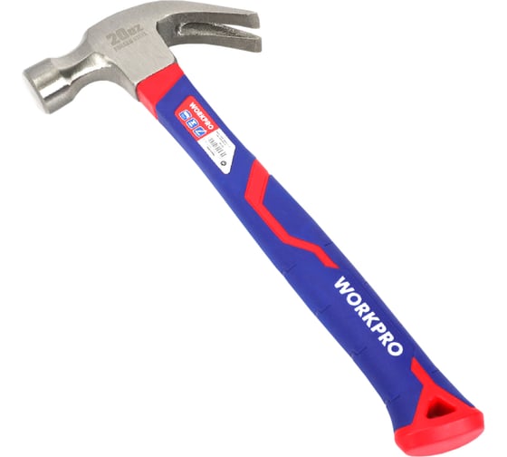 Молоток столярный WORKPRO с фибергласовой рукояткой ,560 гр WP241012