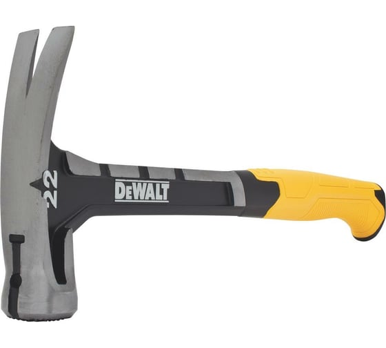 Молоток DEWALT одноэлементный, с прямым гвоздодером, 624 г DWHT0-51064 4