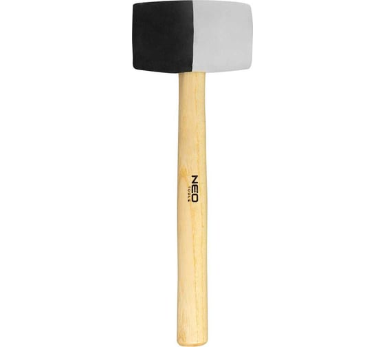 Резиновая киянка NEO Tools 63 мм, 680 г, черно-белая резина 25-068