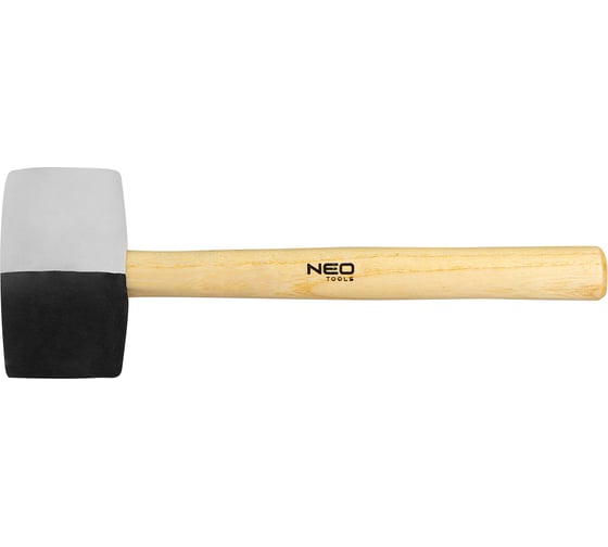 Резиновая киянка NEO Tools 63 мм, 680 г, черно-белая резина 25-068 1