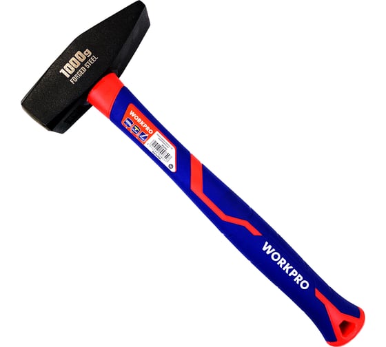 Молоток механика с фибергласовой рукояткой WORKPRO 1000 г WP241045 1