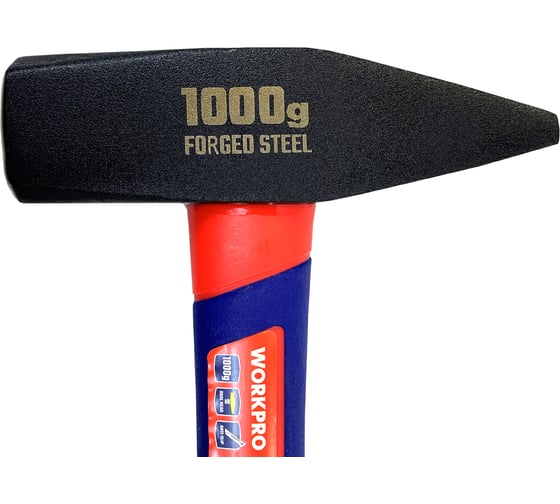 Молоток механика с фибергласовой рукояткой WORKPRO 1000 г WP241045