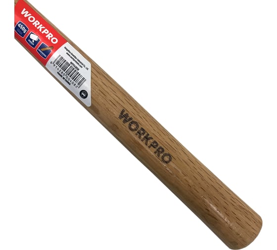 Молоток резиновый с деревянной рукояткой WORKPRO 450гр белый WP241038