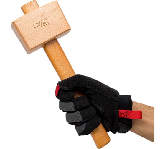 Деревянная киянка NEO Tools 100x70x46 мм, деревянная рукоятка 320 мм 25-076