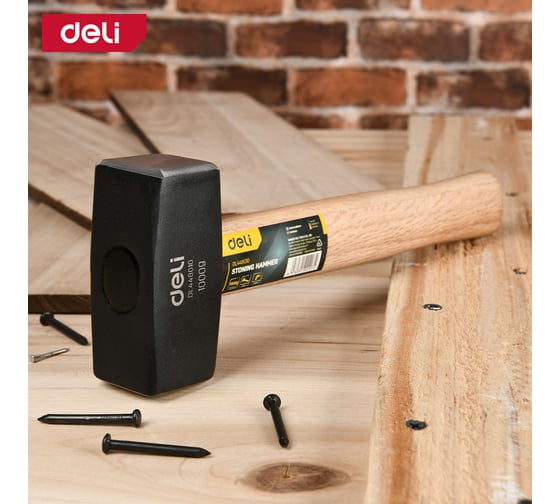 Кувалда DELI DL448010 1000 гр, деревянная рукоять 167397