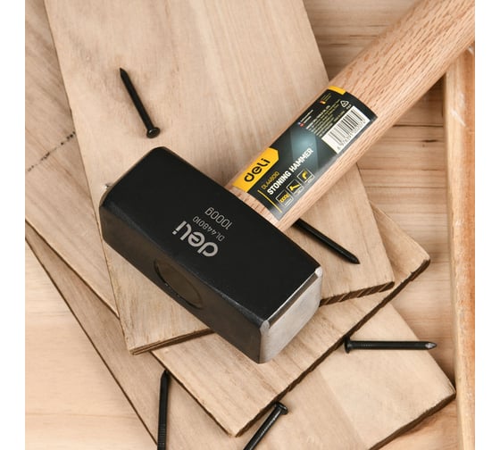 Кувалда DELI DL448010 1000 гр, деревянная рукоять 167397