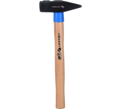 Слесарный молоток HOEGERT TECHNIK кованый, 800 г, с деревянной рукояткой HT3B008