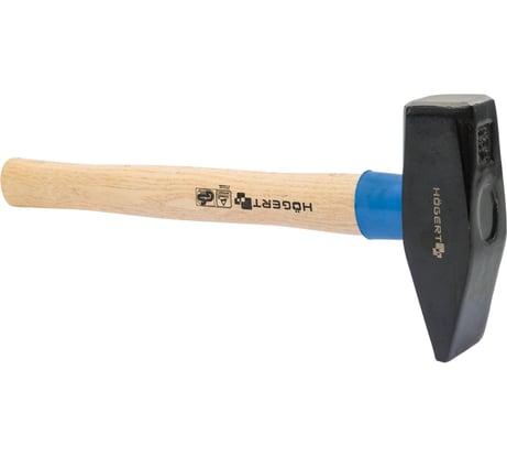 Слесарный молоток HOEGERT TECHNIK кованый, 1500 г, с деревянной рукояткой HT3B015