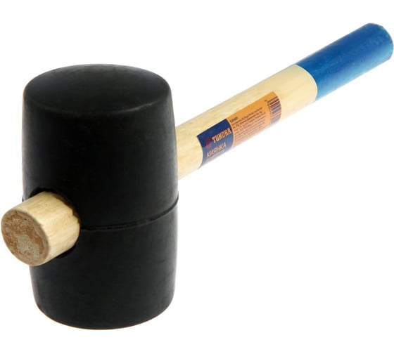 Киянка TUNDRA деревянная рукоятка, черная резина, 650 г 5354661