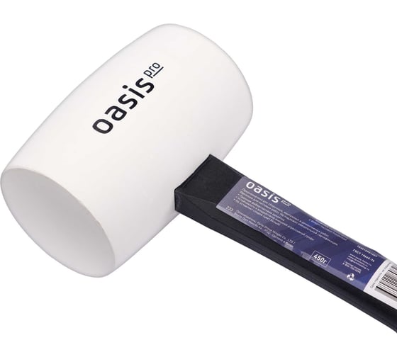 Киянка резиновая OASIS белая с фибергласовой рукояткой Pro 450 г 103010901007