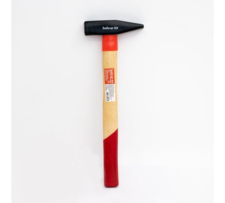 Молоток Bohrer слесарный 200 г. с дерев рукояткой квадратный боек резиновое защитное кольцо Н01-7321 45012021