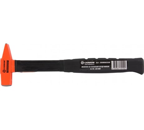Молоток слесарный с резиновой рукояткой и стальным сердечником Carbon 0.3 кг CHIMH03330 086878