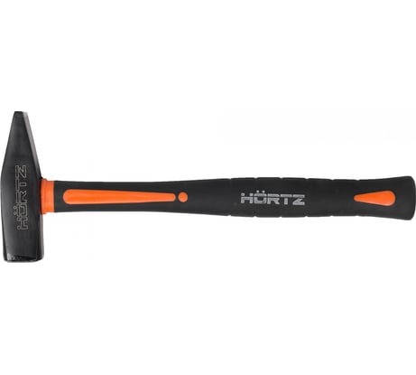 Слесарный молоток HORTZ 1.0 кг, квадратный боек, фибергласовая обрезиненная рукоятка 104352