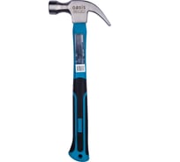 Молоток -гвоздодер с обрезиненной фибергласовой рукояткой OASIS 450 г 103010704004