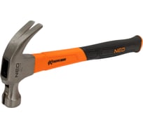 Плотничий молоток NEO Tools 450 г, рукоятка из стекловолокна 25-132 17669890