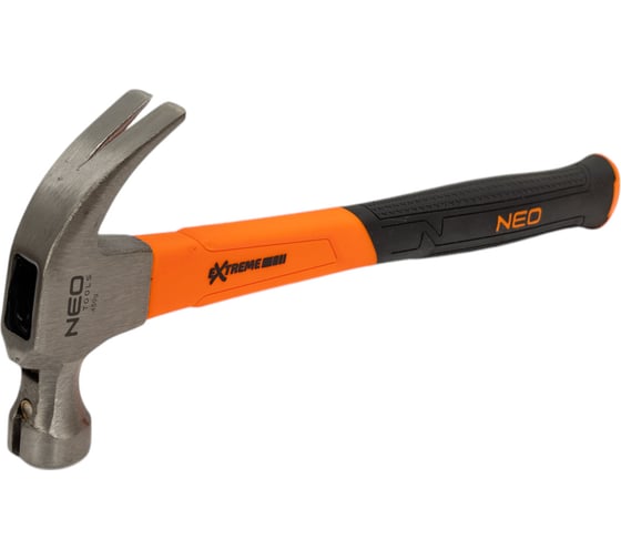 Плотничий молоток NEO Tools 450 г, рукоятка из стекловолокна 25-132
