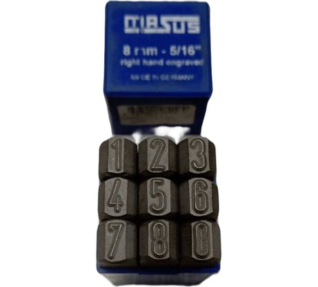 Набор цифровых реверсных клейм MASUS 8 мм 10652