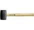 Резиновый молоток HOEGERT TECHNIK черный, 450 г с деревянной рукояткой HT3B041 1