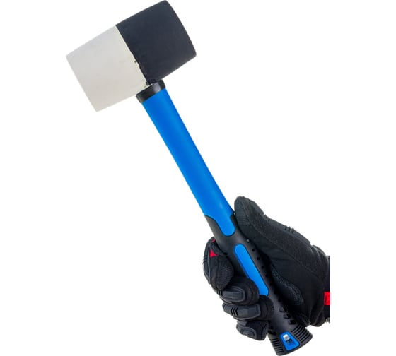 Резиновый молоток HOEGERT TECHNIK 680 г, с рукояткой из стекловолокна HT3B052