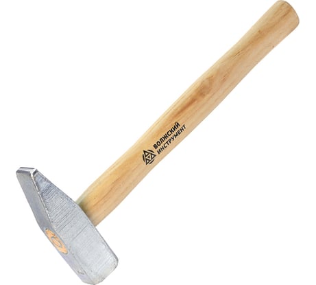 Слесарный молоток Волжский инструмент 0.8 кг, квадратный боек, цинковое покрытие 3603014