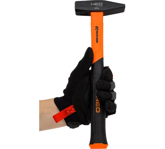 Столярный молоток NEO Tools 500 г, рукоятка из стекловолокна 25-145