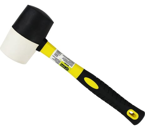 Киянка On, черно-белая резина, фибергласовая обрезиненная рукоятка, 680 г 06-04-015