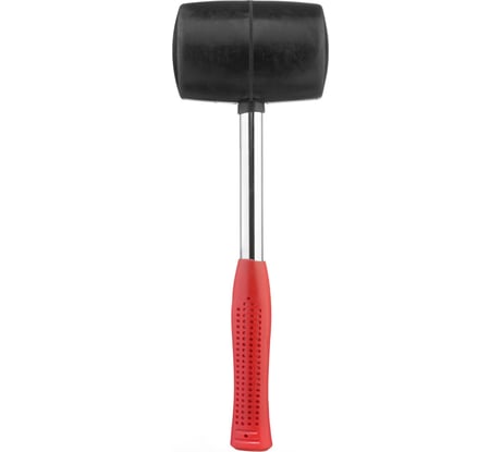 Резиновая киянка INTERTOOL 900г. 80 мм, черная резина, металлическая ручка HT-0233