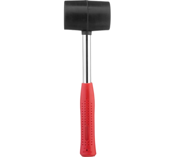 Резиновая киянка INTERTOOL 450г. 60 мм, черная резина, металлическая ручка HT-0231