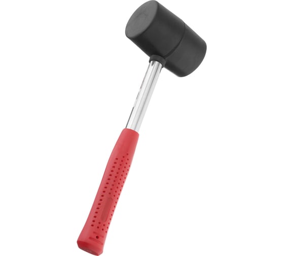 Резиновая киянка INTERTOOL 450г. 60 мм, черная резина, металлическая ручка HT-0231