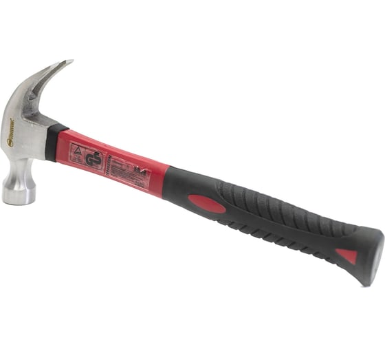 Молоток-гвоздодер Политех фиберглас ручка, 450гр 2533245