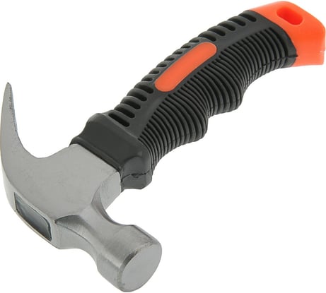 Молоток-гвоздодер ТУНДРА мини, обрезиненная рукоятка, 225 г 2679421