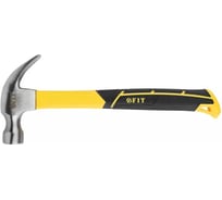 Молоток-гвоздодер FIT фиберглассовая усиленная ручка, Профи 28 мм, 340 гр. 44778