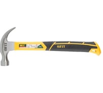 Молоток-гвоздодер FIT фиберглассовая усиленная ручка, Профи 28 мм, 450 гр. 44779