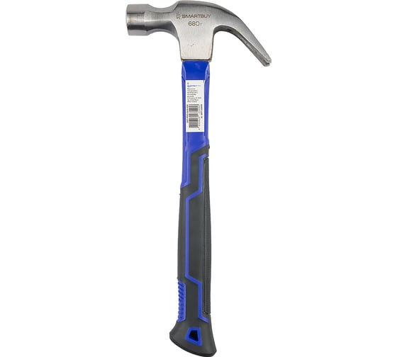 Молоток гвоздодер с фибергласс. антивибр. ручкой Smartbuy, слесарный, 680 гр, PRO TOOLS SBT-PRO-GHN-680 1