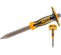Зубило пикообразное с протектором INGCO 4*19*305 мм INDUSTRIAL HCC850419