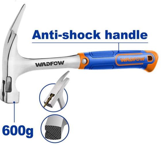 Молоток-гвоздодер WADFOW 600 г 6/12 WHM8360