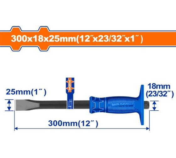 Зубило WadFow с протектором 25х18х300 мм 6/36 WCC1302