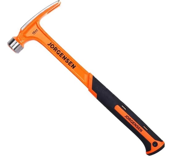 Молоток-гвоздодёр цельностальной кованый Pony Jorgensen 454г с эргономичной рукояткой AIRTECH (система поглощения ударов) 60202