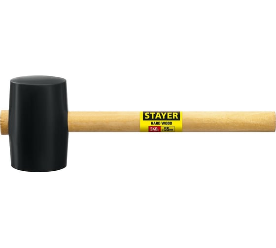 Чёрная резиновая киянка STAYER 340 г  20505-55