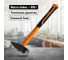 Слесарный молоток TDM ELECTRIC 800 гр, кованый, с усиленной прорезиненной фибергласовой рукояткой Алмаз SQ1036-0115 2