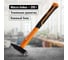 Молоток строительный (слесарный) TDM ELECTRIC 200 гр, кованый, с усиленной прорезиненной фиберглассовой рукояткой "Алмаз" SQ1036-0111 2
