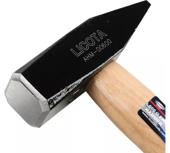 Молоток с ручкой из дерева гикори Licota 600 г AHM-00600