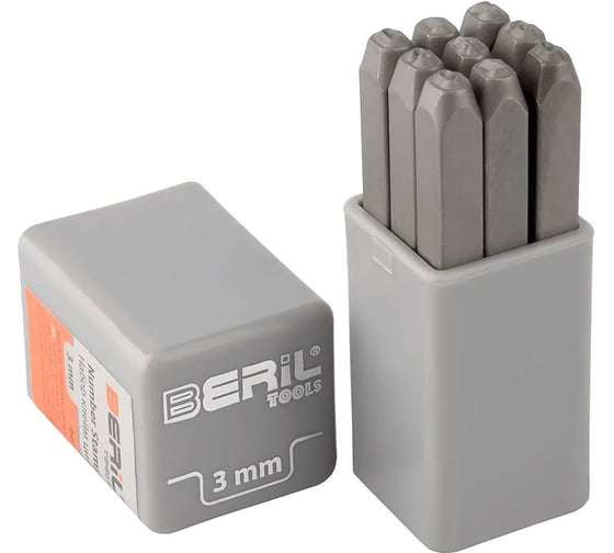 Набор клейм цифровых Beril 3мм стальные BERIL 551003 12873