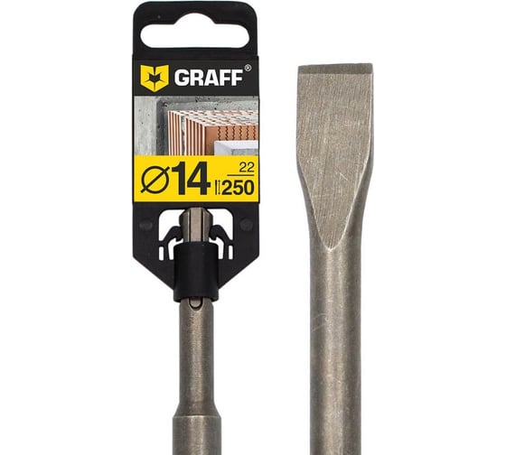 Плоское зубило GRAFF 14х250х22 мм SDS-plus GSPC1422 / 6014250 601425022
