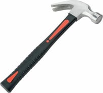 Кованый молоток-гвоздодер BEOROL 600 г, фибергласовая обрезиненная рукоятка 245275