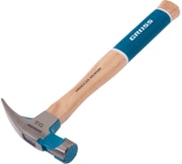 Молоток-гвоздодер GROSS 380 г, угол 75, магнит, обрезиненная рукоятка american hickory 10413