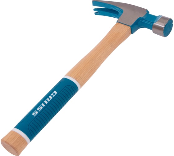 Молоток-гвоздодер GROSS 680 г, угол 75, магнит, обрезиненная рукоятка american hickory 10425